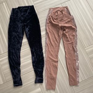 Lot of 2 Lululemon velvet pants. Size 6